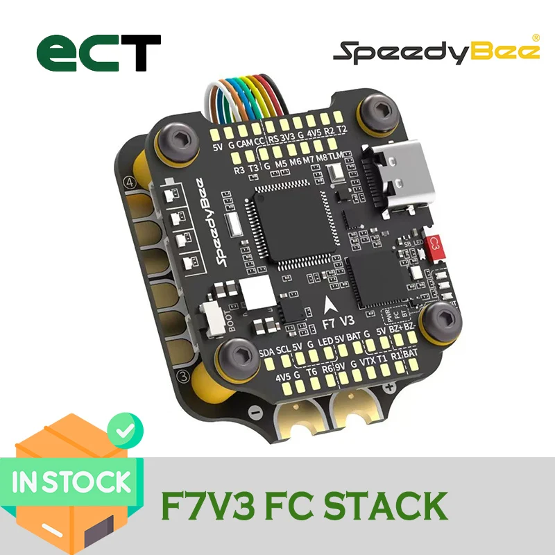 

SpeedyBee F7 V3 Flight Controller Stack F722 FC + 50A BLHeli_32 128K ESC - 30x30 3-6S Lipo F7V3 FC For RC FPV Freestyle Drone