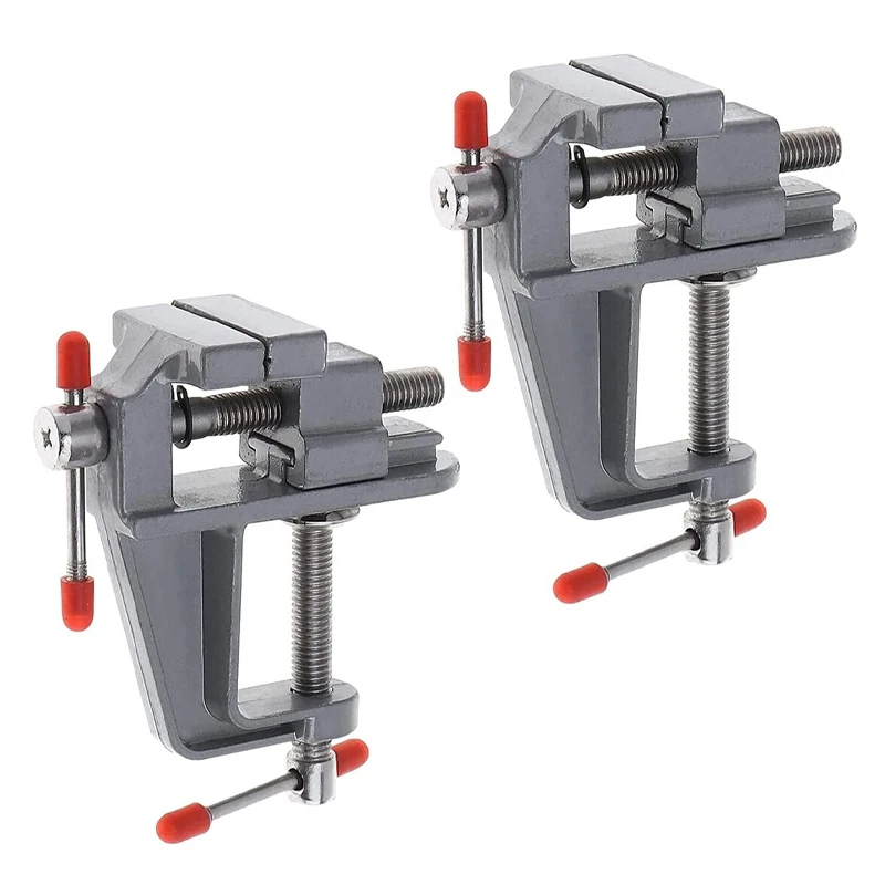 1/2PCS Universal Table Vise Home Aluminum Mini Clamp on Table Bench Vise DIY Household Flat Mouth Table Vise Hand Tools