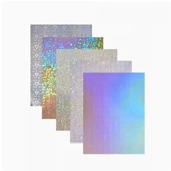 25 arkuszy Bopp przezroczysta samoprzylepna A4 210x297mm holograficzna folia do laminowania laserowego instrukcja DIY wodoodporne zdjęcie