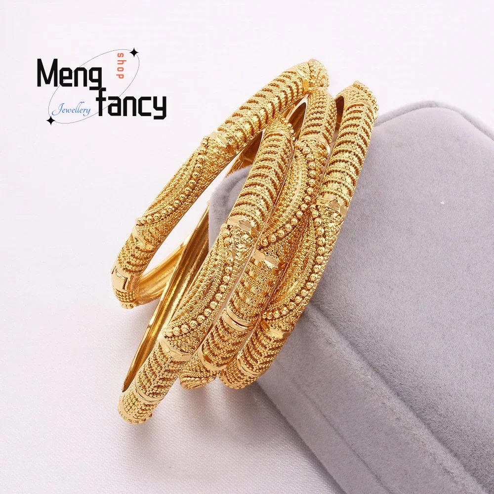 

Vietnamese Sand Gold Hollow Out Women Bangle Charm Exquisite Elegant Luxury Fashion Jewelry Best Selling Handicraft Holiday Gift