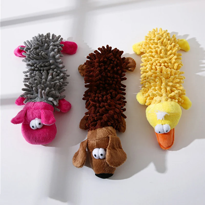 Pet Dog Plush Toy Animal Shape with Squeaky for Small Dogs  Puppy Chew Cleaning Toys  dog toy dog accessories