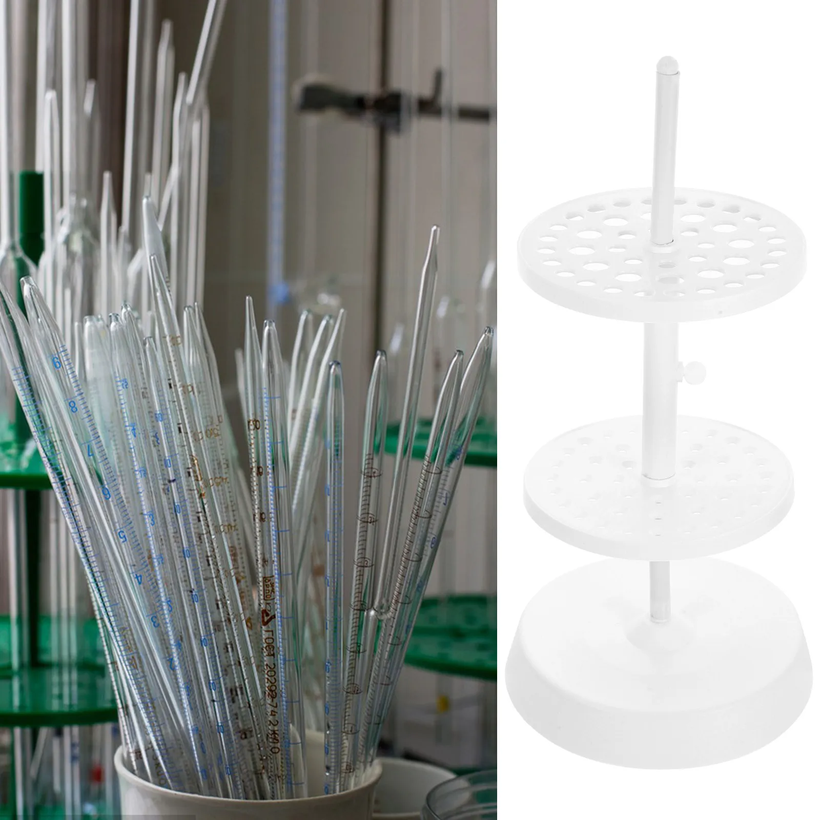 Obrázek 5: Plastový kolo disk pipetou držák svislý pipetou držák laboratoř aparatura držák konírna otočný mezera šetření laboratoř