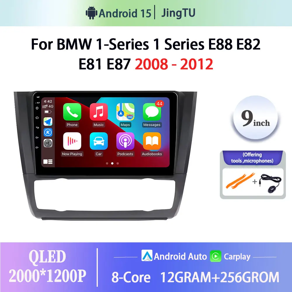

Android 15 For BMW 1-Series 1 Series E88 E82 E81 E87 2008-2012 Video Player Navigation stereo GPS No 2din 4G WIFI DSP