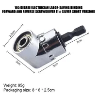 105 Degree Right Angle Drill Adapter Flexible Shaft Extension Bit for Screwdriver Hand Tool Electric Drills Cornerer Accessories 2