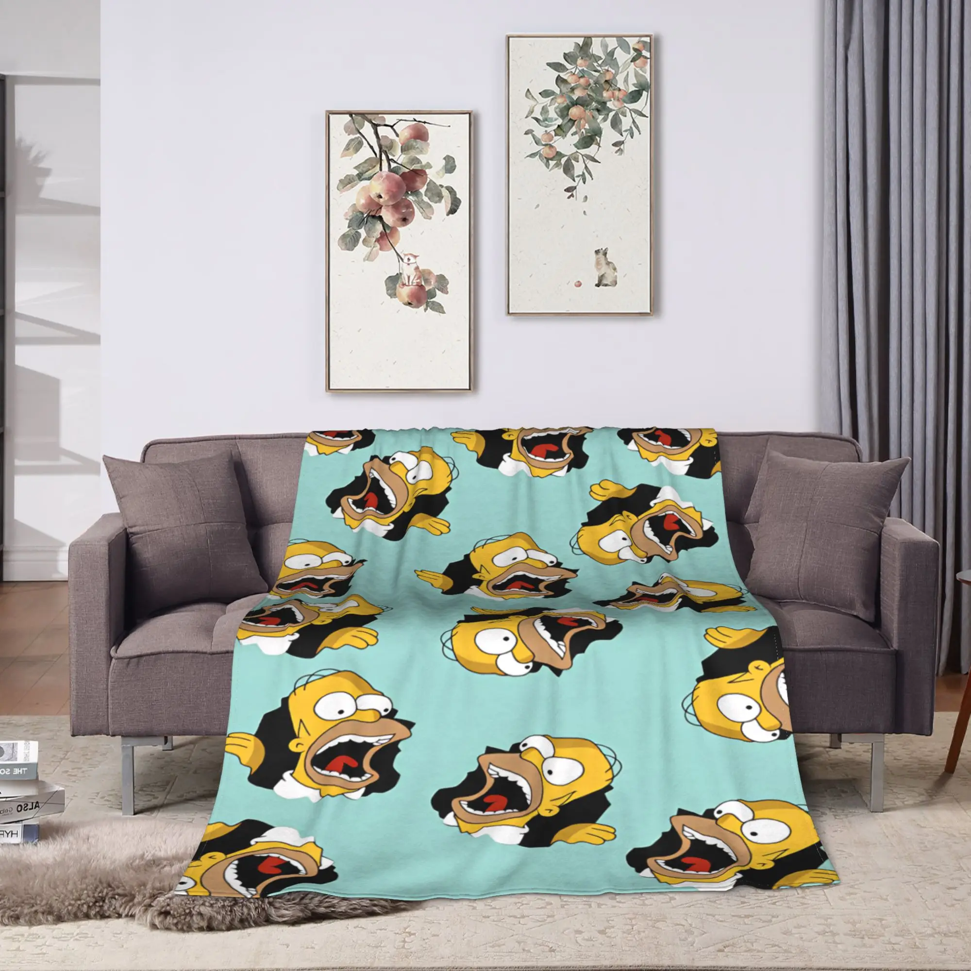 The S-simpsons  Blanket  Travel Office Flannel Bedding Throws For Outdoor Warm Customized Quality Bedspread Birthday Gift