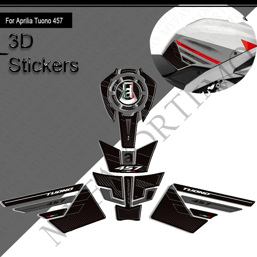 

For Aprilia Tuono 457 Tank Pad TankPad 3D Bike Cap Grips Gas Fuel Kit Knee Stickers Decals Protection Motorcycle 2025 2026