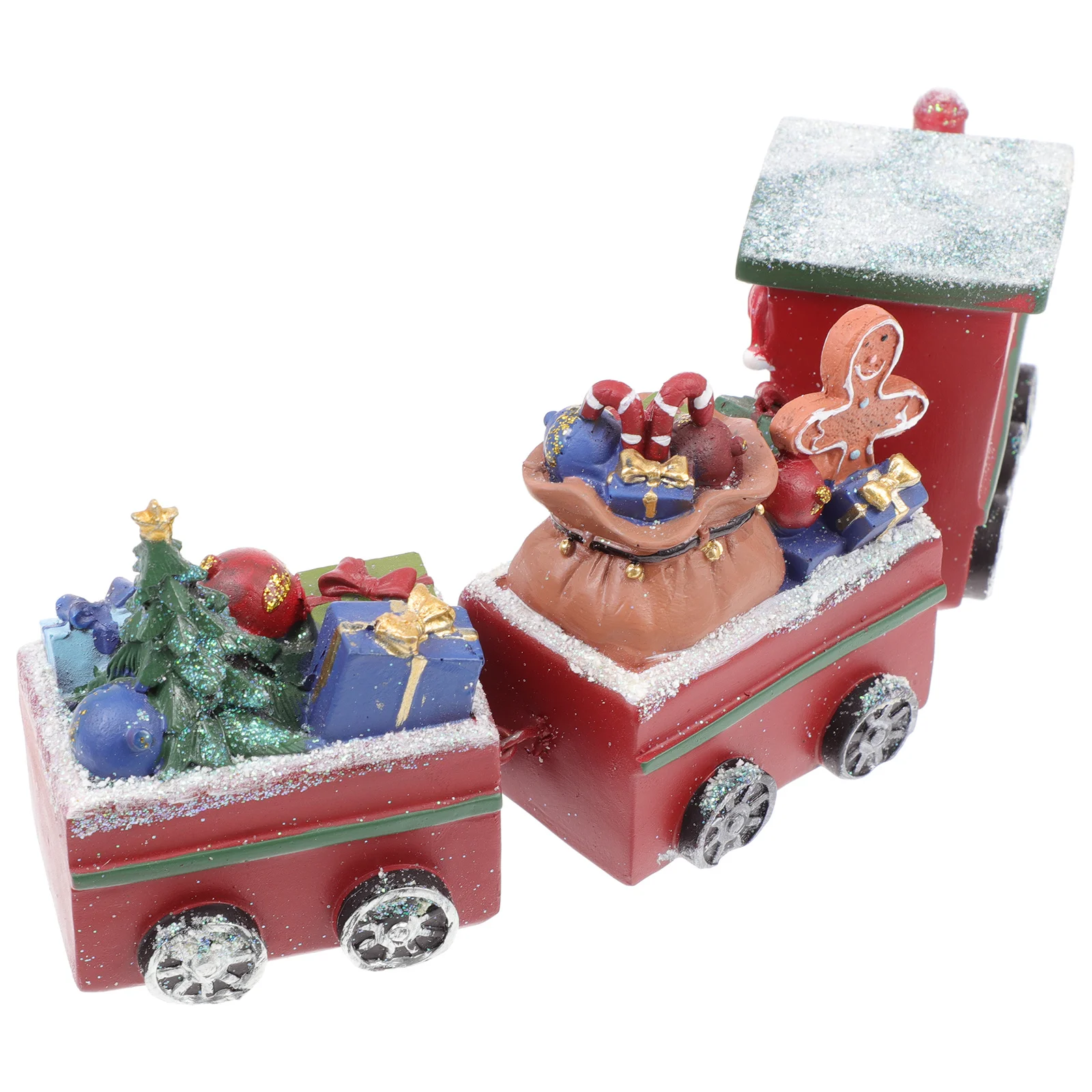 

Ornaments for Showcase Train Decoration Party Adornment Red Resin Craft Xmas