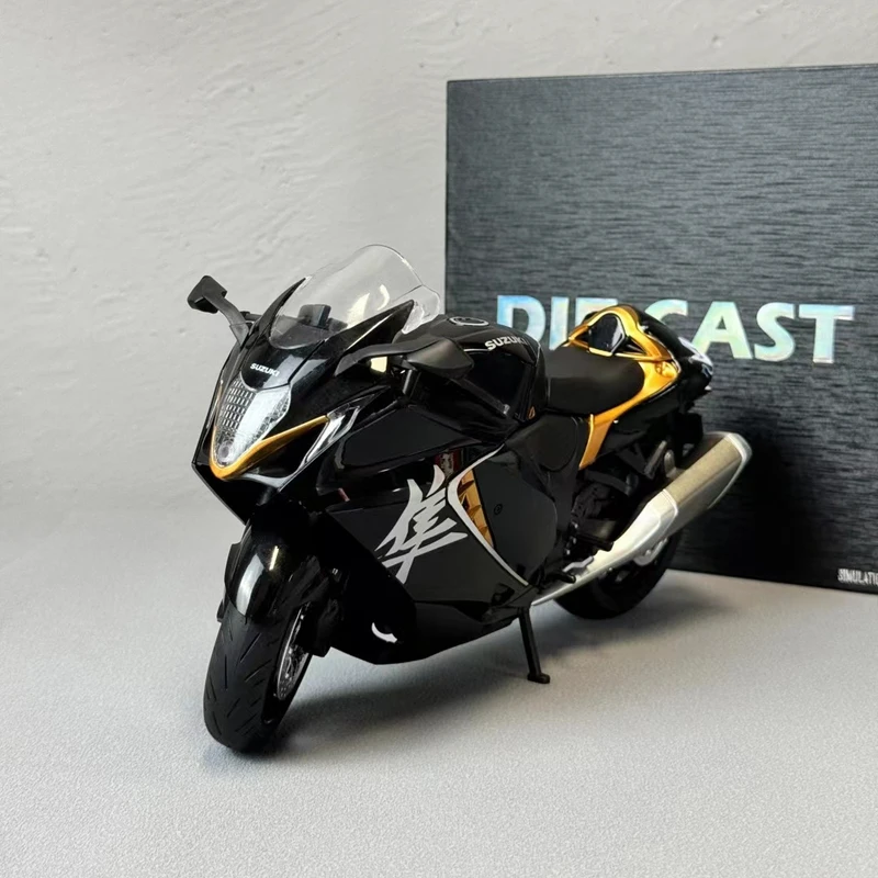 1:9 Suzuki Hayabusa GSX-1300R Alloy Motorcycle Diecast Model Soung & Light Toy Collection Of Hobby Decorative Fine Ornament Gift