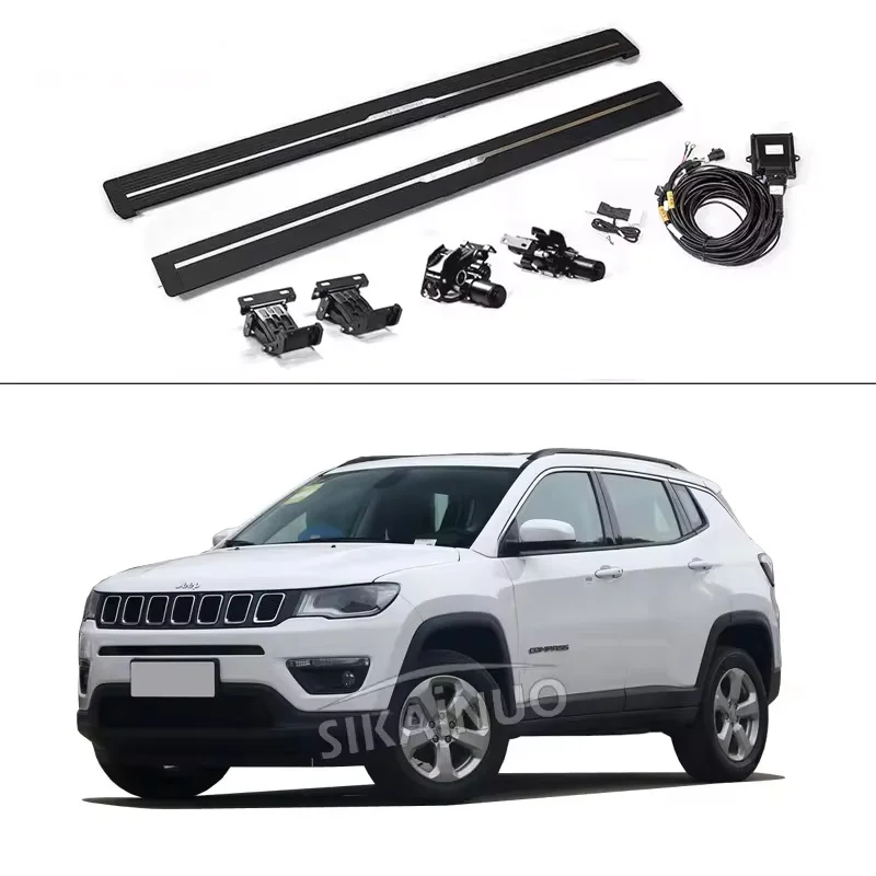 

Electric Side Steps Automatic Power Running Board Retractable Powersteps Exterior Foot Bar for Jeep Compass