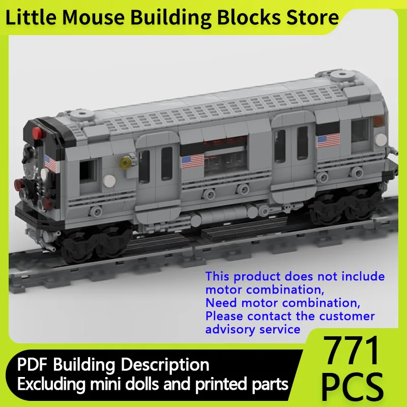 

City Car Model MOC Building Bricks Railway Passenger Train Carriage Modular Technology Children Holiday Gifts Assemble Toys Suit