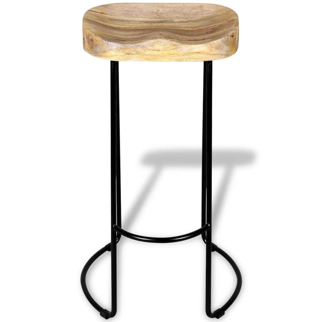 Bar Stool Chair Counter Stools Set of 2 Kitchen Decor for Counter Solid Mango Wood