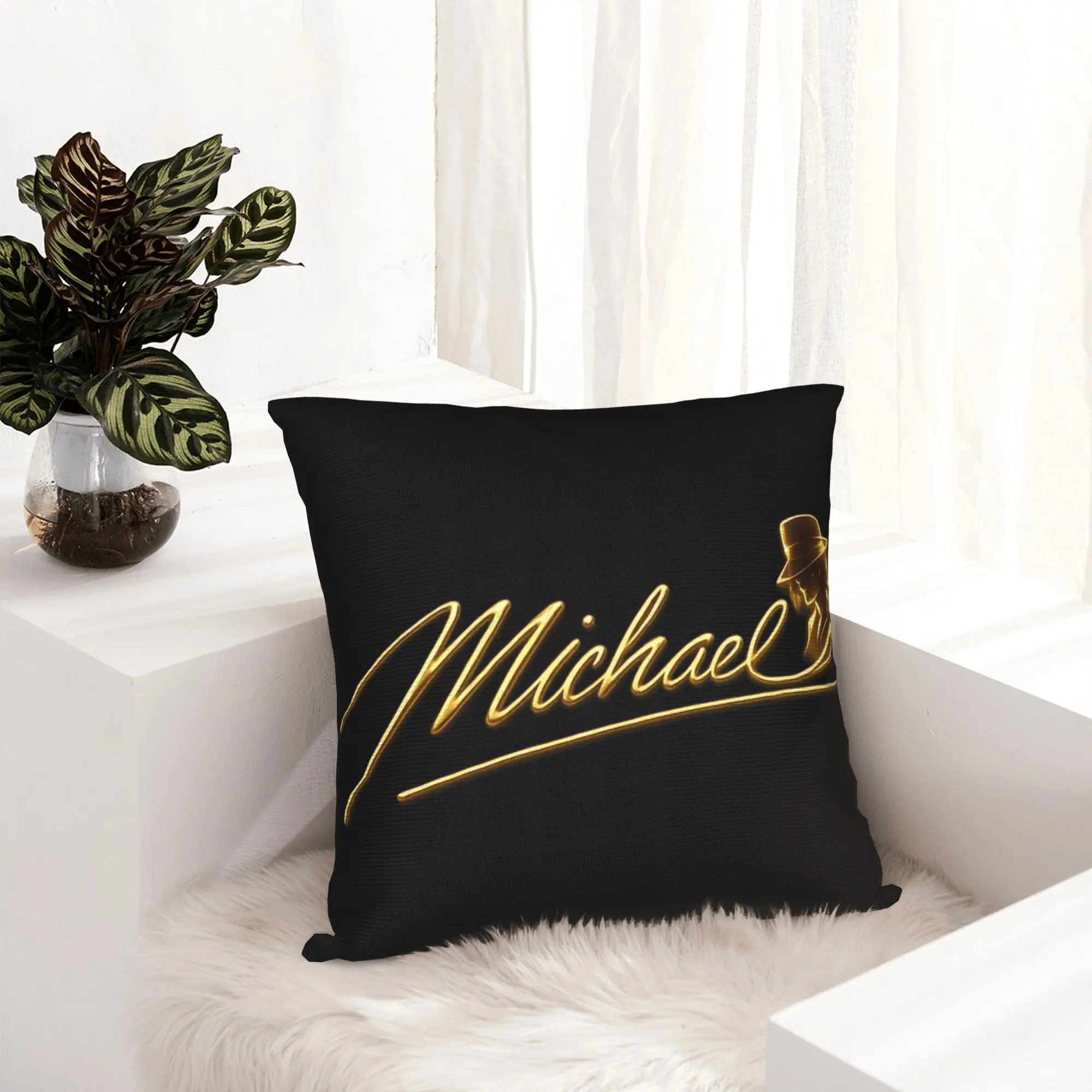 MJ Michael Jackson Pillowcase Double-sided Printing Polyester Cushion Cover Decorations Pillow Case Cover Home Dropshipping 18''