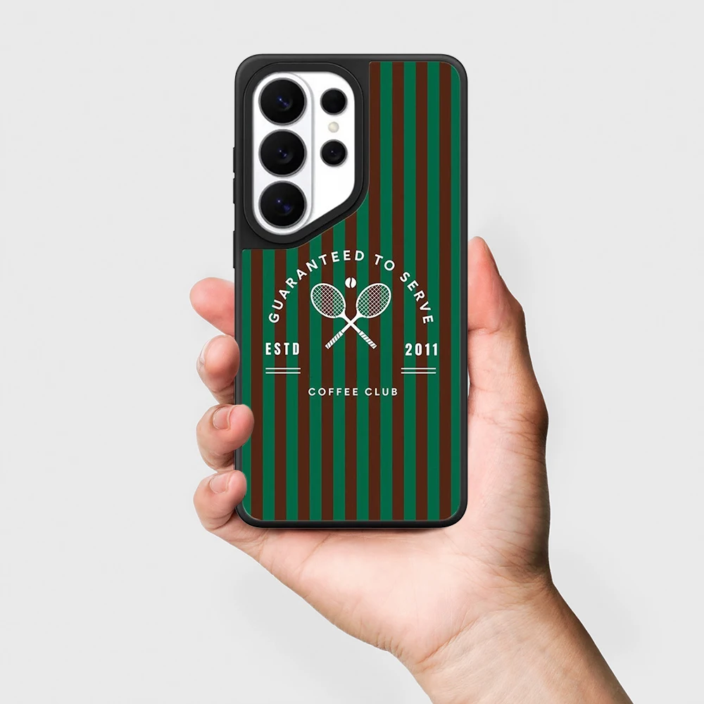 Minimalist Tennis Mirror Surface Magnetic Phone Cover for Samsung Galaxy S23 S24 S25 S26 Ultra S26+ Plus Case