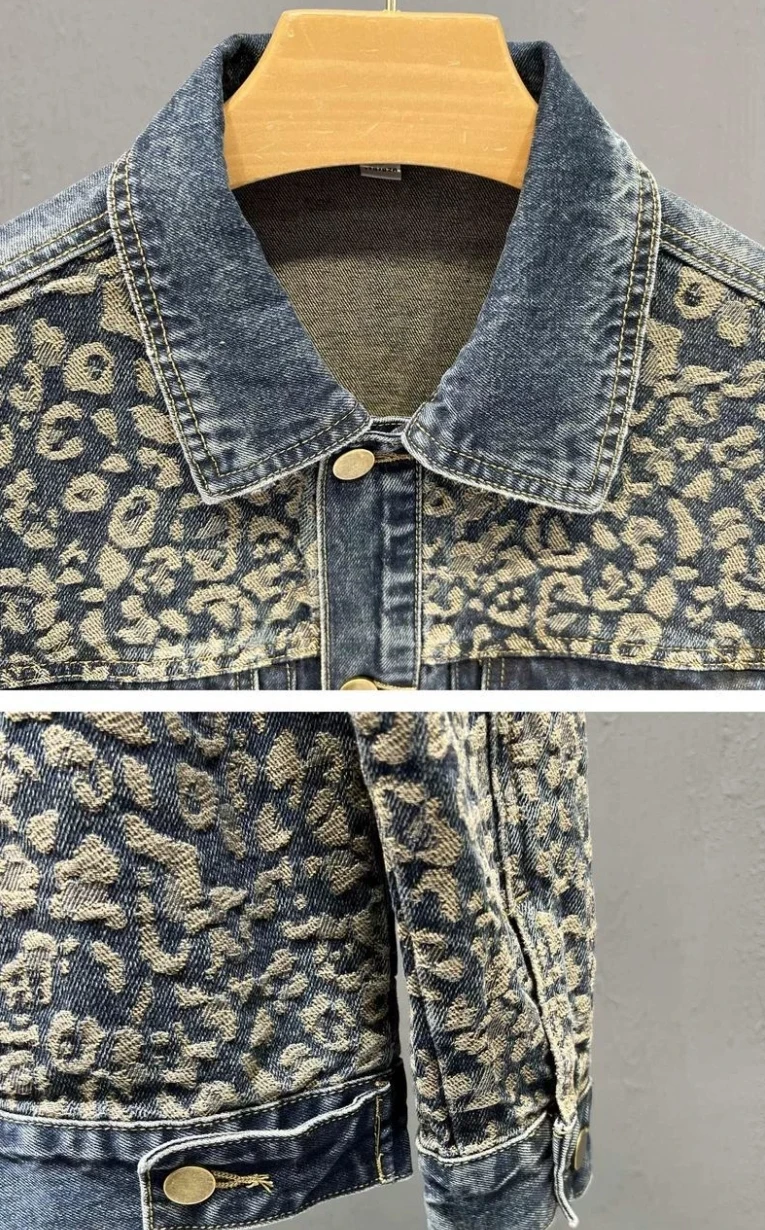 신상 남성 트렌디 쿨 데님 재킷 한국 스타일 디자인 탑 봄 가을 개성 패션 패치워크 코트