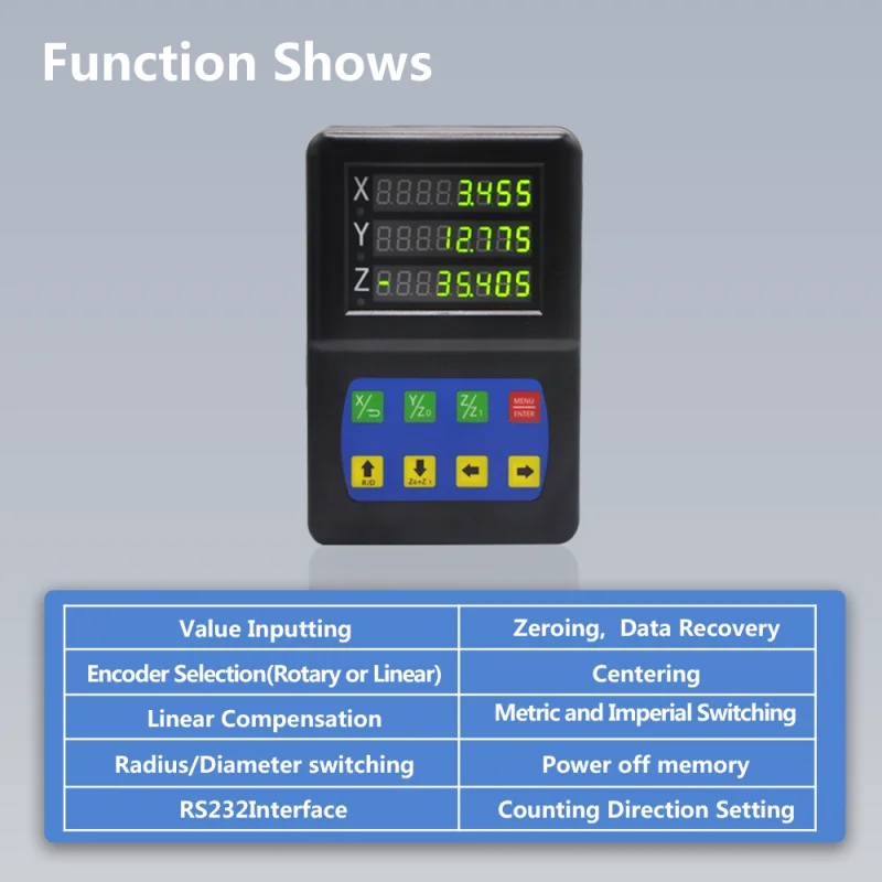 Dro 1 Axis/2 Axis/3 Axis Dro Digital Readout Display System per fresatrice tornio