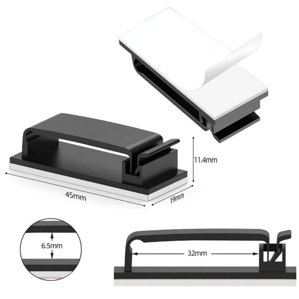 Self-adhesive Cable Organizer Cable Clamp Clips Holder Clamp Management Car USB Data Cable Decorative Cord Winder Manager