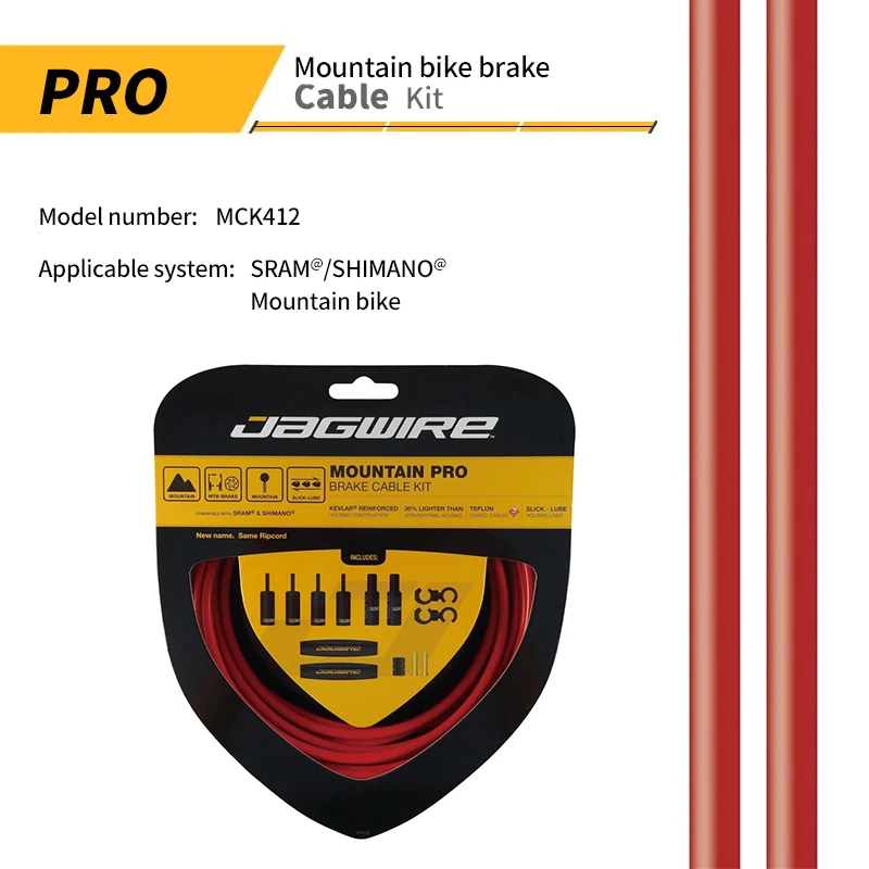 JAGWIRE Mountain Pro خفيفة الوزن MTB دراجة كابل فرامل يد الإسكان مجموعة دراجة هوائية جبلية طقم فرامل ملحقات الأسلاك الداخلية #4