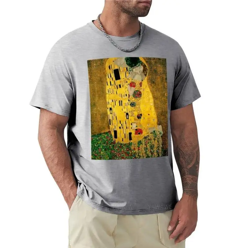 

The Kiss by Gustav Klimt|Liebespaar - The Lovers T-Shirt summer clothes new edition t shirt graphic t shirts tshirts for men