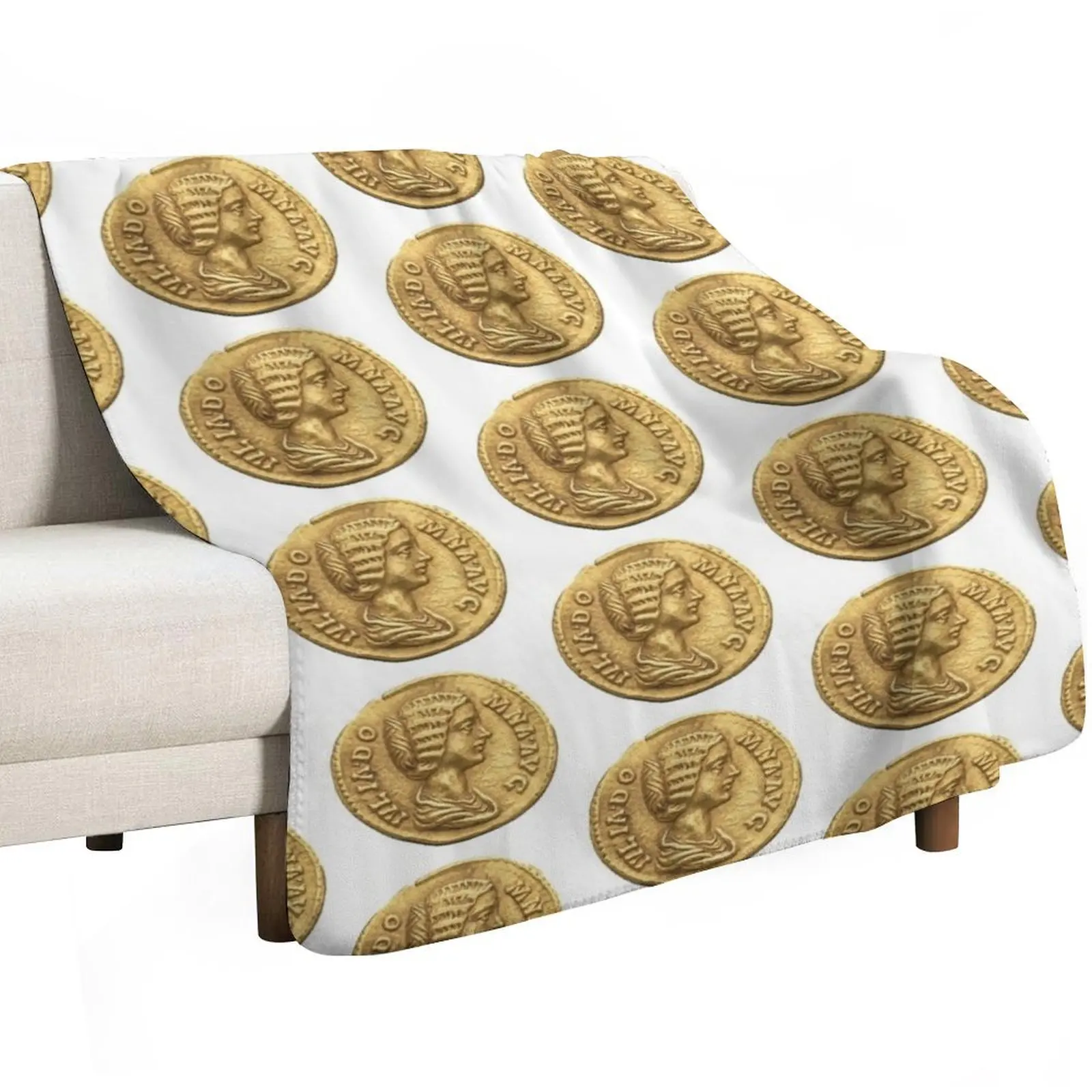 Julia Domna Gold Aureus coin Throw Blanket Summer Beddings Beach blankets and throws Sleeping Bag Soft Big Blankets
