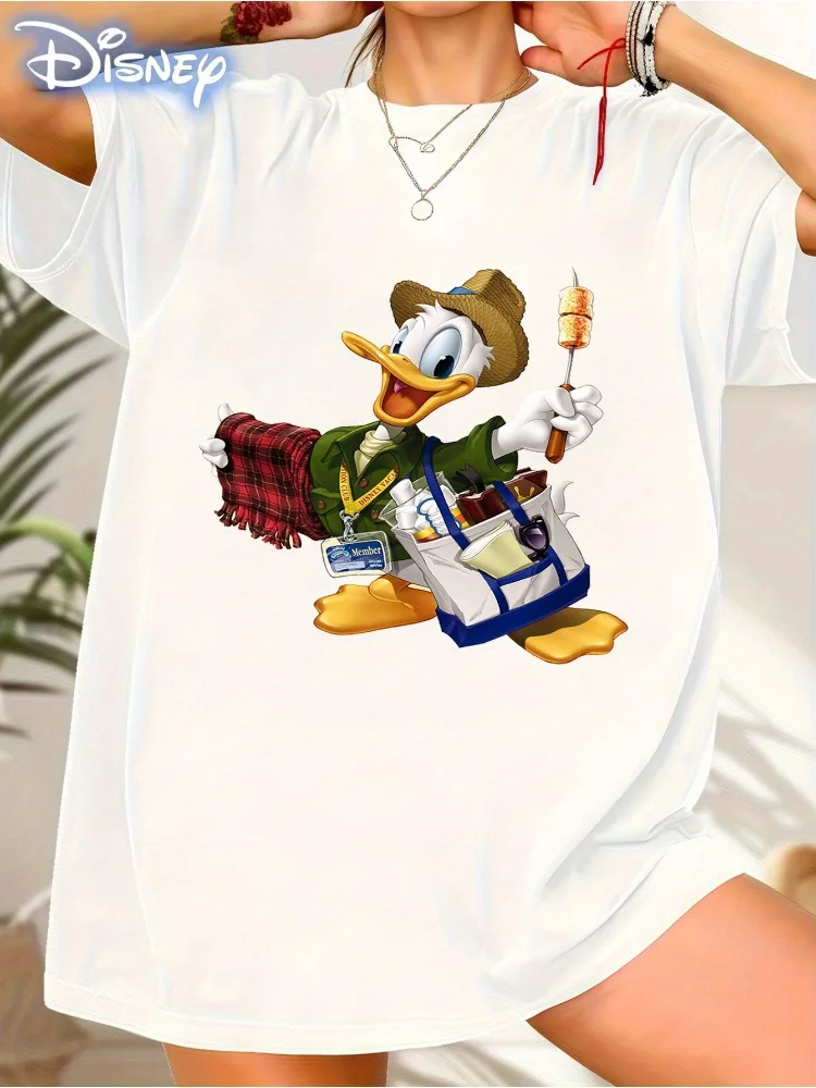 

Disney Mickey Mouse Character Print T-Shirt Unisex Casual Short Sleeve Suitable for All Seasons Comfortable T-Shirt