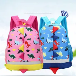 Kids Cartoon Dinosaur School Bags for Girls Zipper Fashion Backpack Boys Student Kindergarten Cute Shoulder Bag Mochila Infantil