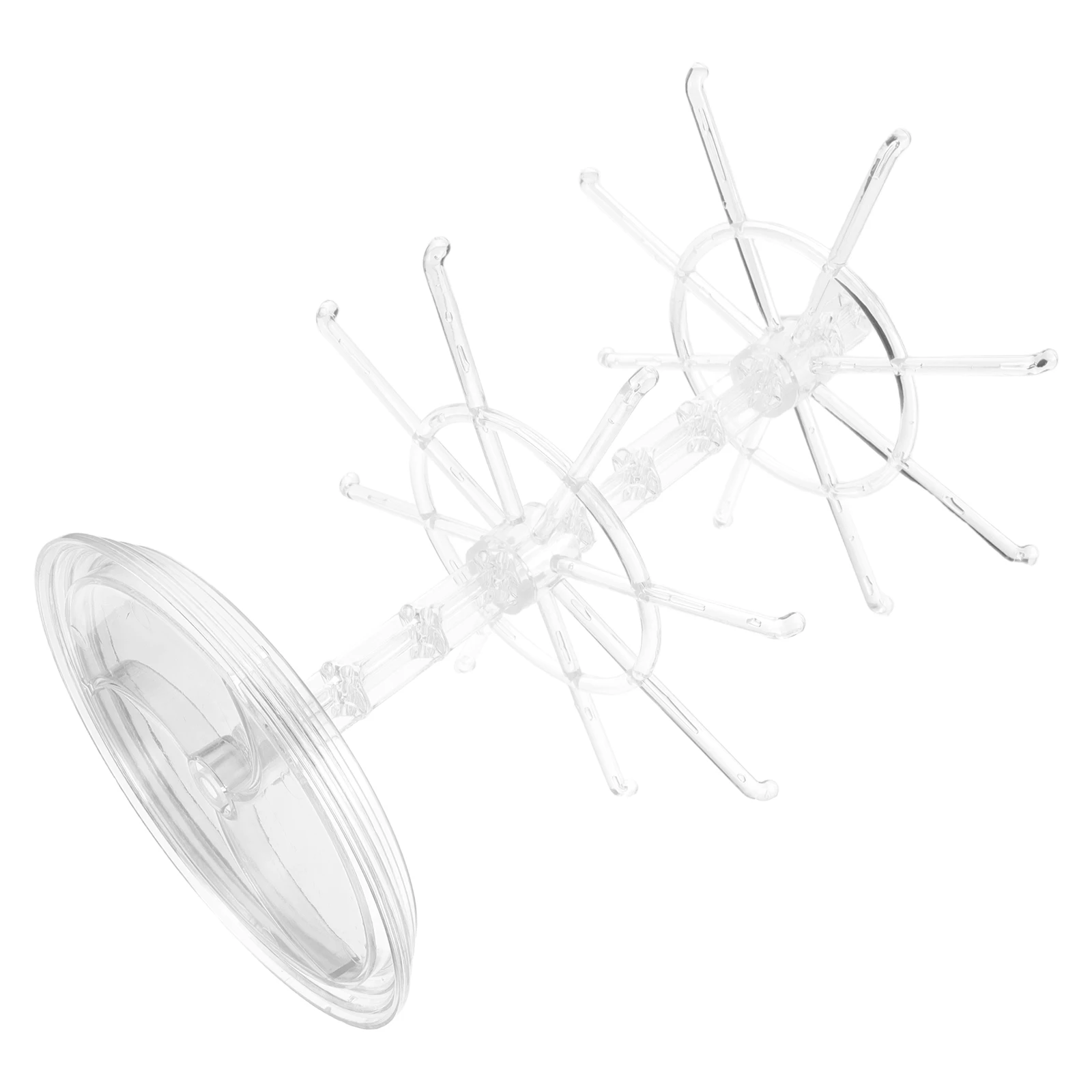 

Jewelry Display Stand Necklace Hooks Tray Mini Earring Holder Hanging Organizer Plastic Hair Accessories Storage Solution