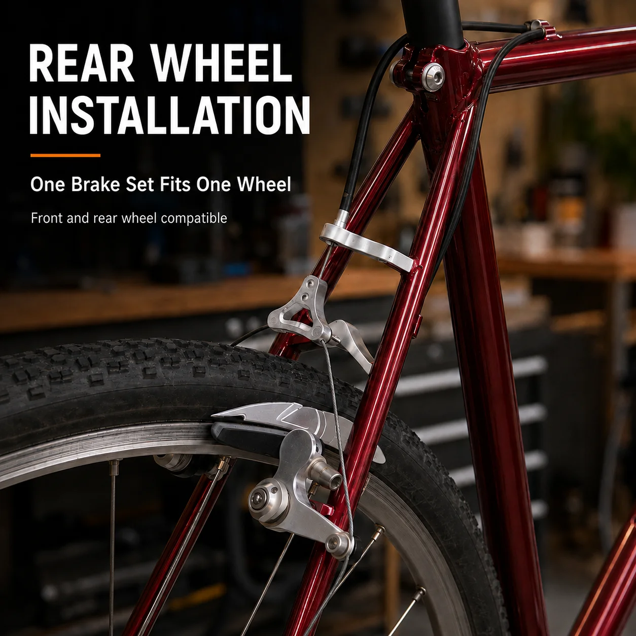 Breitprofil-Cantilever-Fahrradbremsen-Set aus CNC-gefrästem 6061-Aluminium, vorne und hinten kompatibel, Schwarz-Silber, 67g – Detail 3