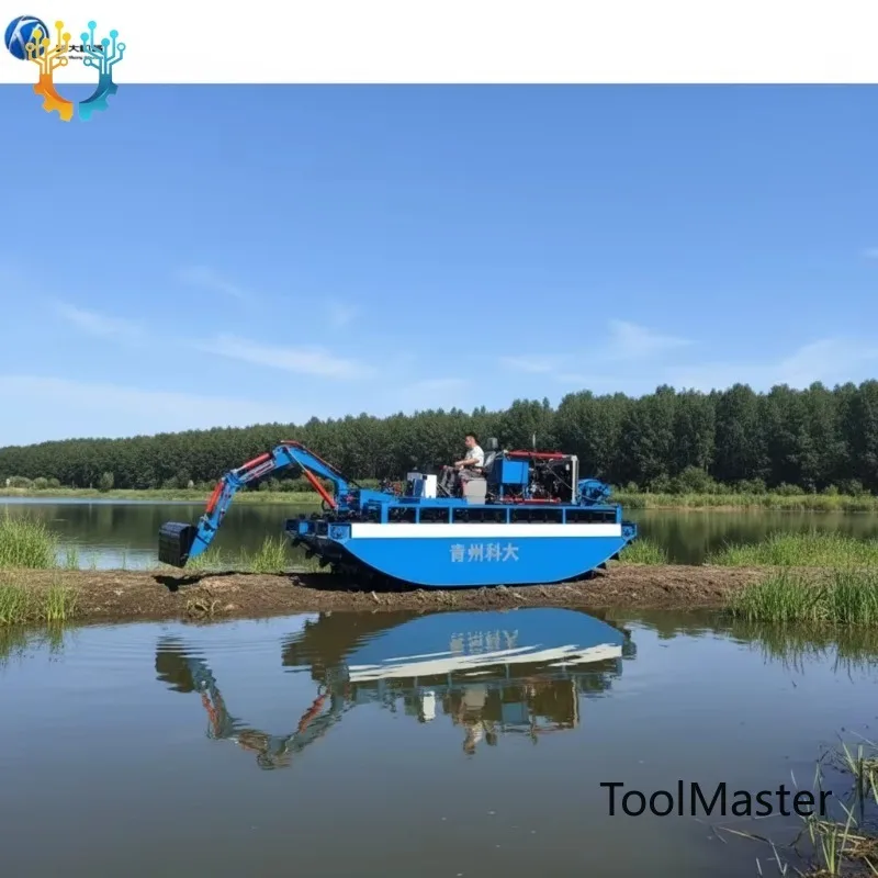 【2026】 Keda Amphibians Water Weed Harvester /weed T-type Cutter With Bucket Collecting Rake And Fork