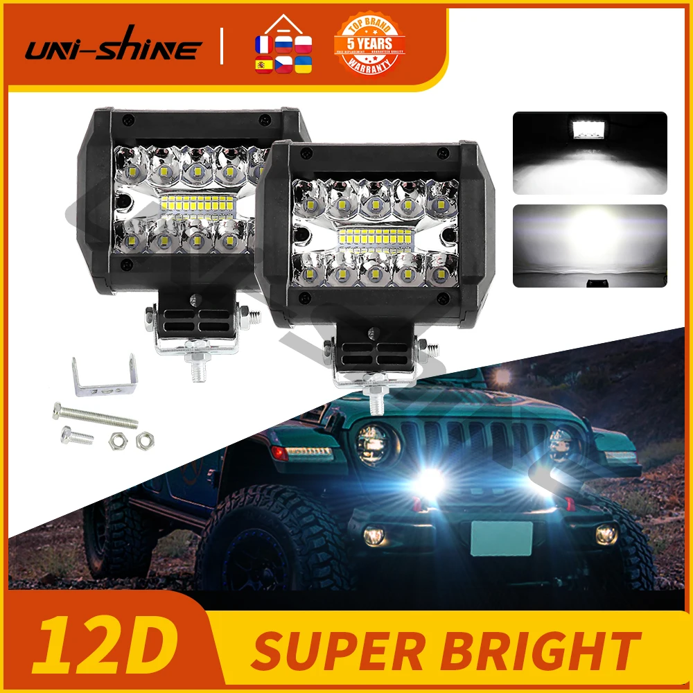 

UNISHINE 4 "7" внедорожный светодиодный рабочий фонарь 3-рядный 12 В 24 В 50000LM точечный комбинированный луч для UTV 4X4 прицеп грузовик автомобиль внедорожник