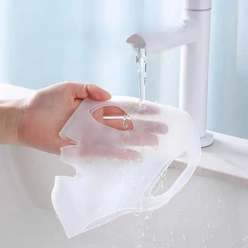 3D силиконовая маска для лица, женская уход за кожей, увлажняющая, лифтинг, укрепляющая, против морщин, многоразовая гелевая листовая маска, инструмент для ухода за кожей лица