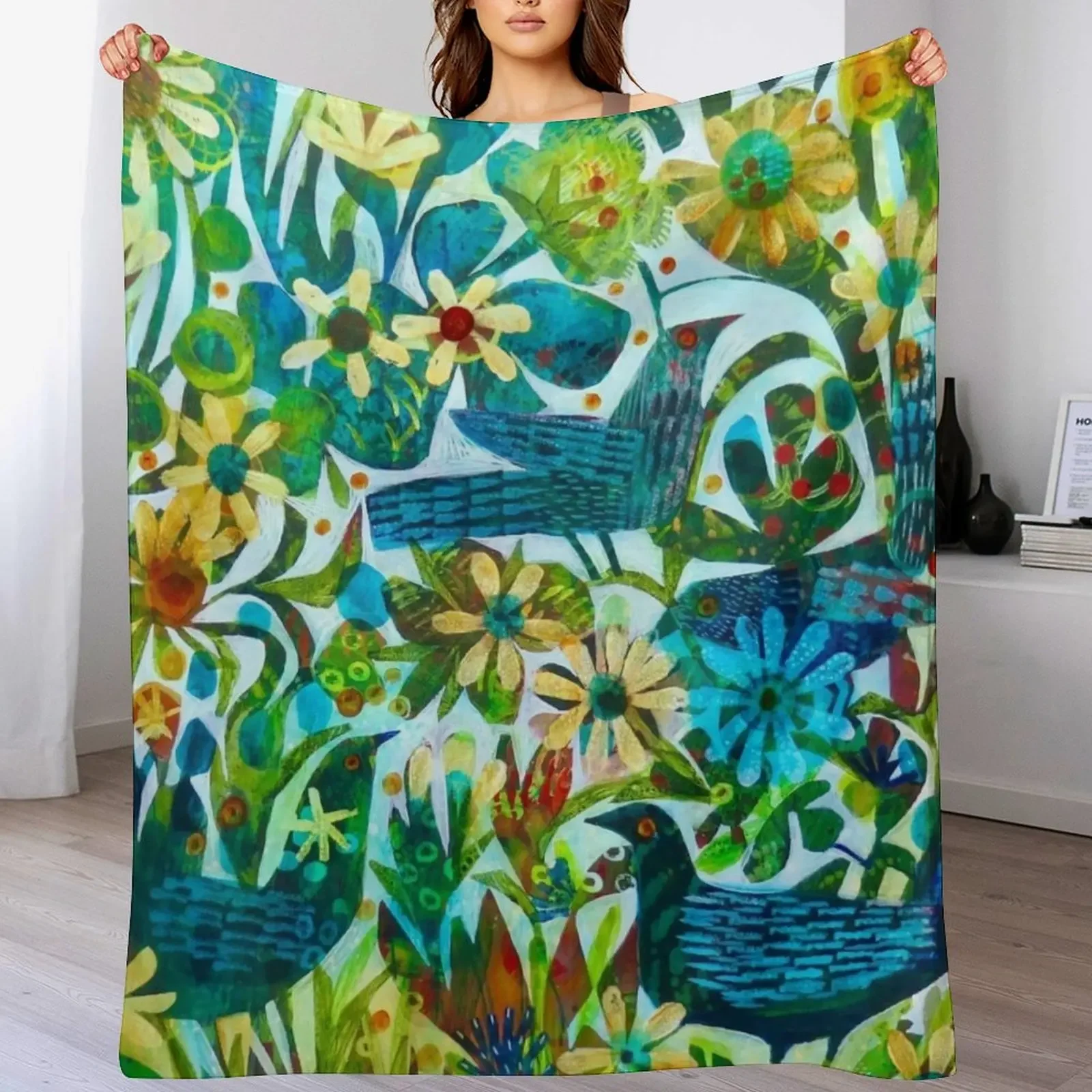 

Summer light, an Este MacLeod design Throw Blanket Warm Comfortable Blanket Gift for Parents Friends