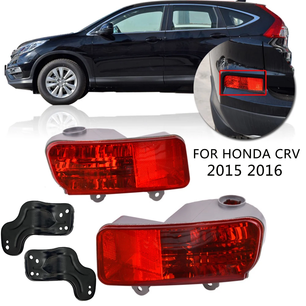 

Rear Brake Light Fog Lamp No bulbs For Honda CRV 2015 2016 Rear Tail Bumper High Quality Red Reflector Lights Car-Styling