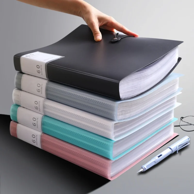 60 Pocket A4 Folder File Bag, Suitable for Storing A4 Sized Documents Such As Test Papers, High Transparency and Waterproof #1