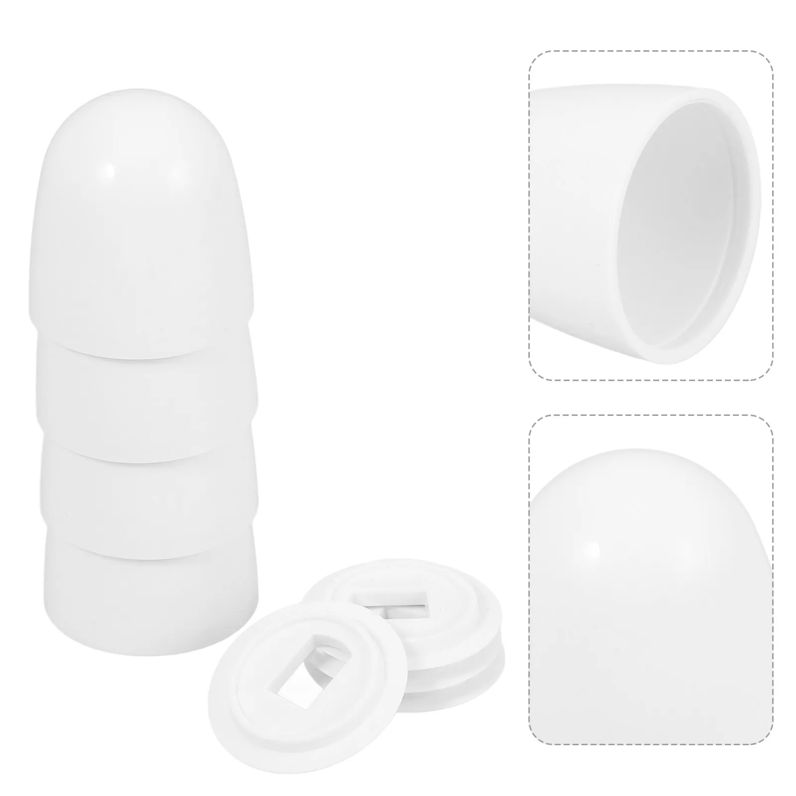 

4Pcs Toilet Bolt Caps Covers Bathroom Screw Caps with Washers High Hardness Toilet Bolt Replacement Parts Universal Design