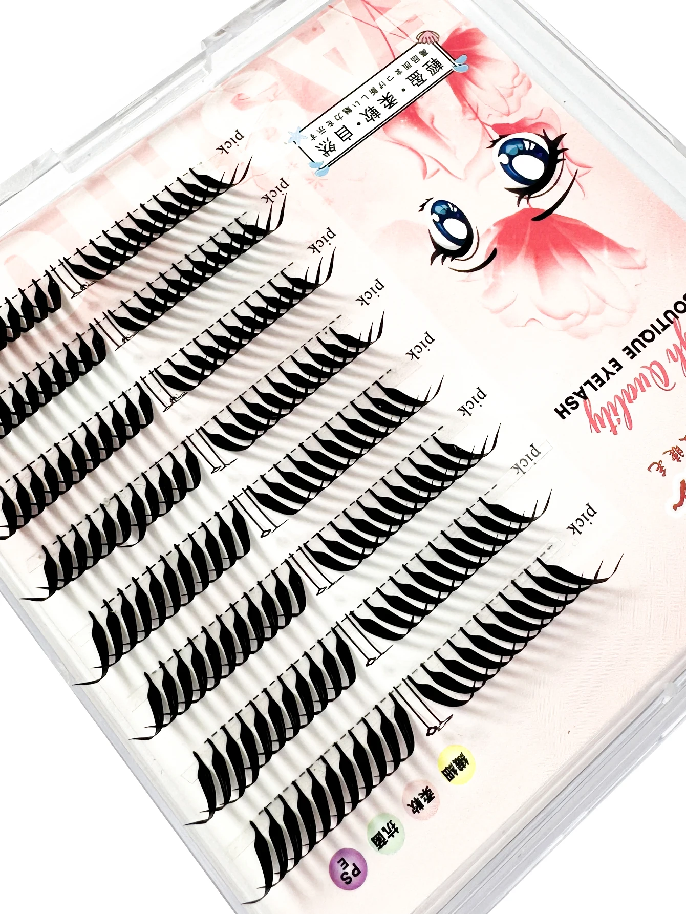 New8-15mm Fox Comic Spire Lashes Premade Fans Estensioni delle ciglia Naturale Morbido Volume individuale Ciglia finte Fornitori Trucco