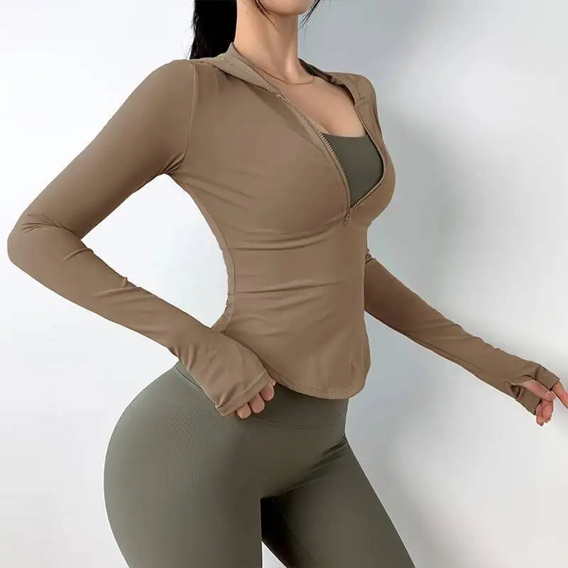 

Новое эластичное пальто для бега, йоги, утягивающее верхнее пальто, женская куртка S, спортивная куртка для спортзала, женские колготки с длинными рукавами, толстовка на молнии