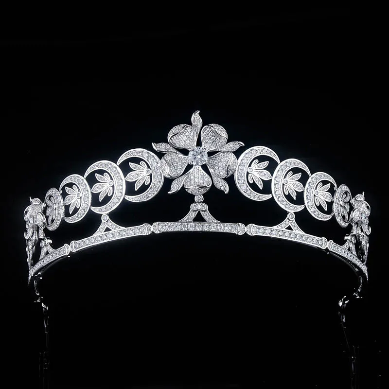 

New Luxury Floral Jewelry Duchess Tiara Crown for Bridal Wedding Gala Gifts Host Anniversary Costume Gifts Holiday H-17