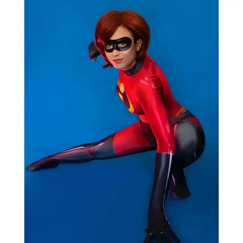 Halloween Elastigirl Cosplay Costume The Incredibles 2 Superhero Zentai Bodysuit Female Jumpsuits Adult Kids