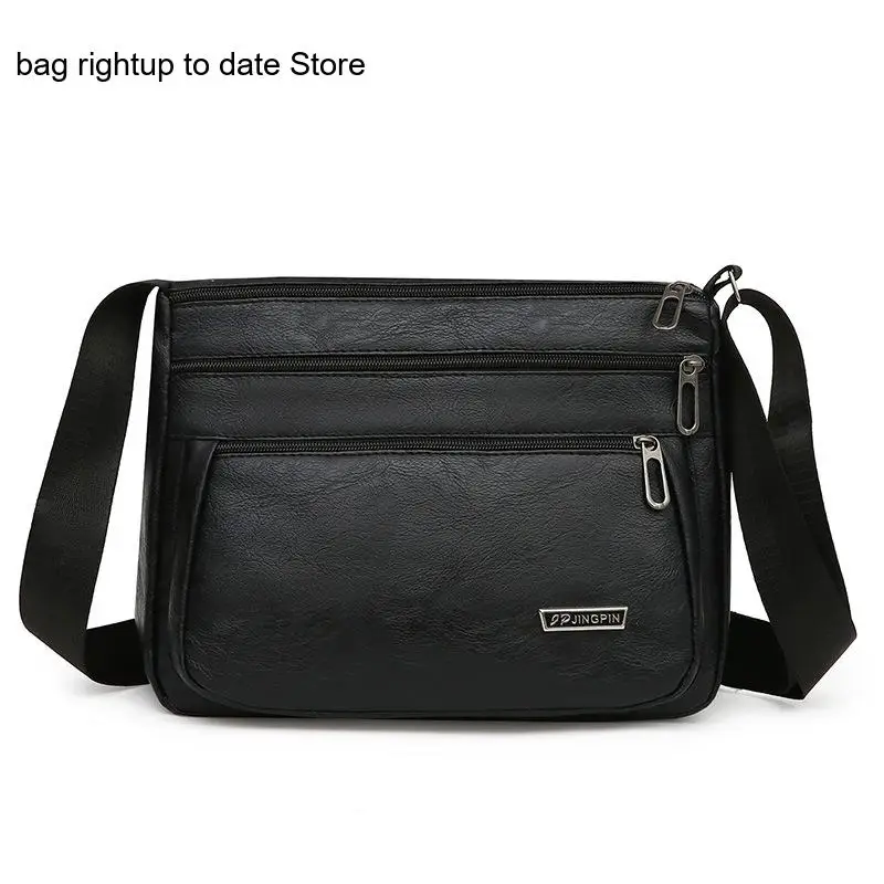 Sleek Single Shoulder Crossbody Phone Bag Men Featuring Wide Shoulder Strap Multiple Zipper Compartments Casual Commuting Travel