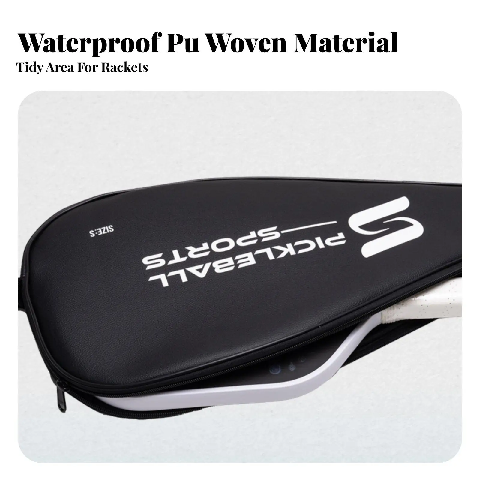 Funda protectora para pala de pickleball, para hombres y mujeres. Bolsa de cuero sintético resistente con cremallera, ideal para guardar la pala en el cancha o para transportarla.