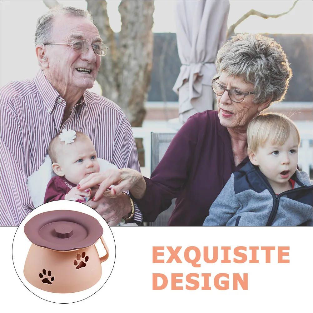 1 szt. Przenośny nocnik domowy z pokrywką, odporny na upadki, stabilny, dla osób starszych, pisuar z pokrywą i uchwytem, wiadro na moczu.