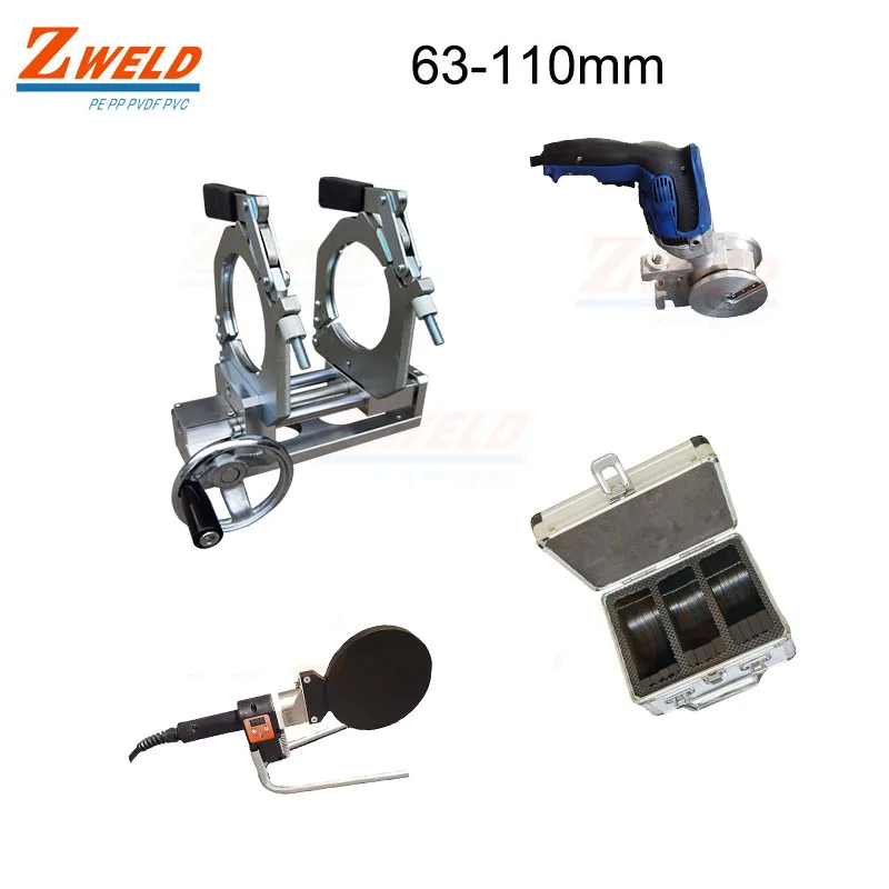 

tube clamps tool 63-110mm MINI 110 Clamps butt fusion maichine Portable tools PPH PVDF Hand Push Type Butt Welding Machine