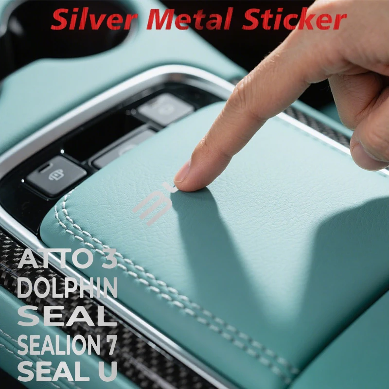 

10pcs Universal Car Metal Emblem Sticker 3D Chrome Badge Auto Exterior Decoration For BYD Seal Sealion7 Seal-U Atto 3 Dolphinl