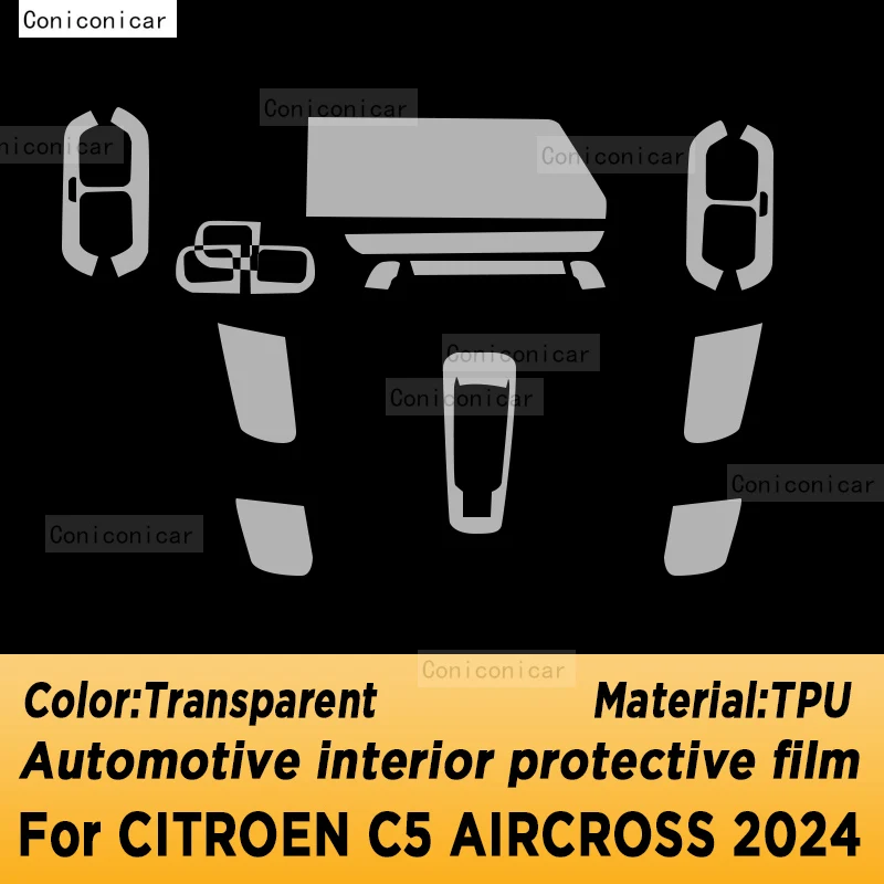 

Для CITROEN C5 AIRCROSS 2024, панель приборной панели, навигация, автомобильная внутренняя защитная пленка, аксессуары из ТПУ против царапин
