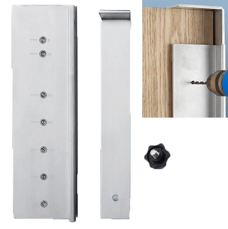 Aluminum Alloy Jig Adjustable Cabinet Jig For Home Improvement Precise Installation Telescoping Wall Mount Upgraded (6 Holes)