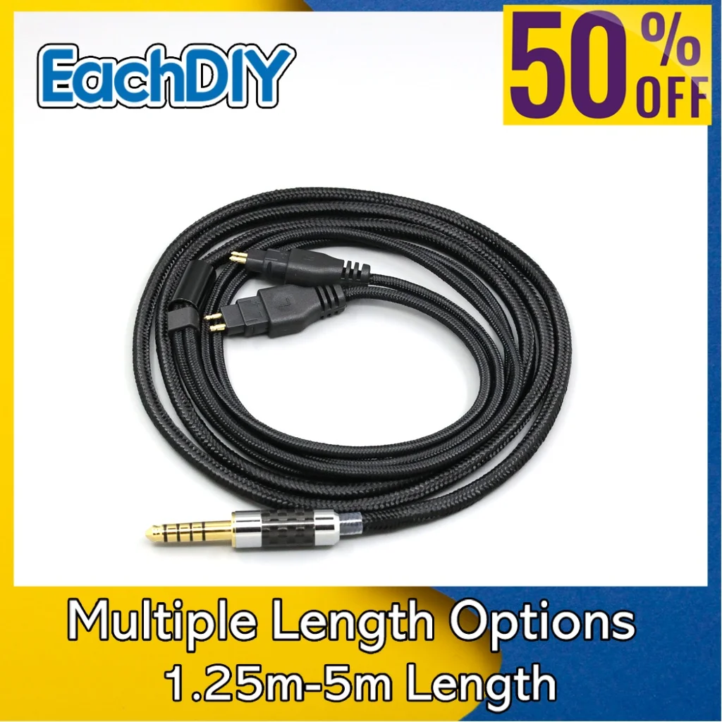 

Super Soft Headphone Nylon OFC Cable For Sennheiser HD580 HD600 HD650 HDxxx HD660S HD58x HD6xx Earphone 7508