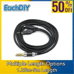 젠하이저 HD580 HD600 HD650 HDxxx HD660S HD58x HD6xx 이어폰용 슈퍼 소프트 헤드폰 나일론 OFC 케이블 LN007508