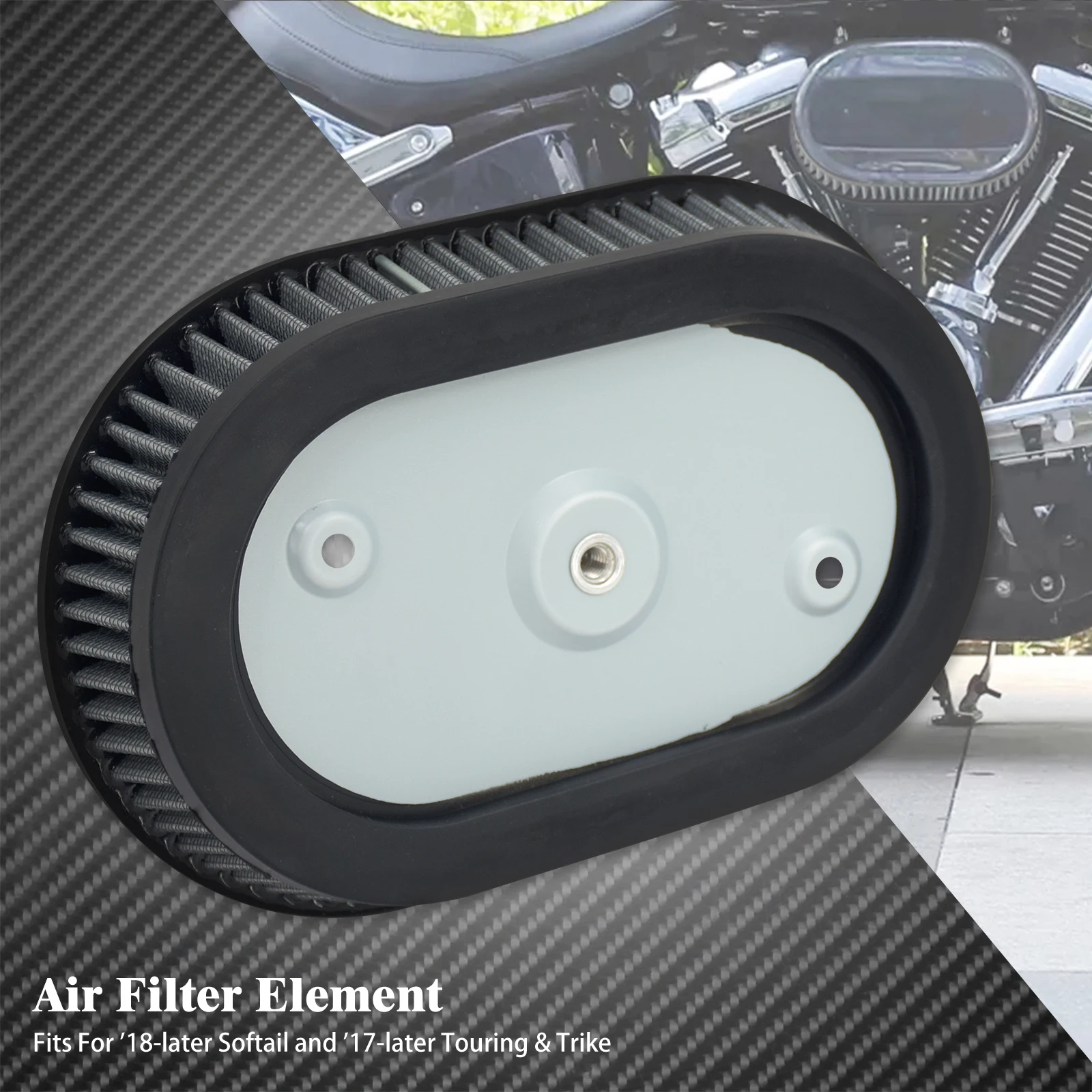 HDBUBALUS Élément de filtre à air de rechange pour moto Harley