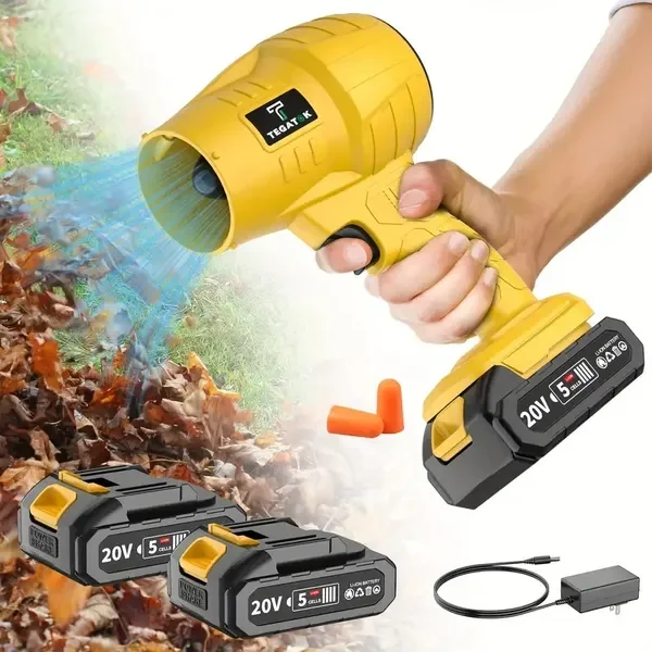 

20V Cordless Leaf Blower 20000RPM Turbo Air Blower for Yard & Lawn - Battery Powered Outdoor Dust Remover