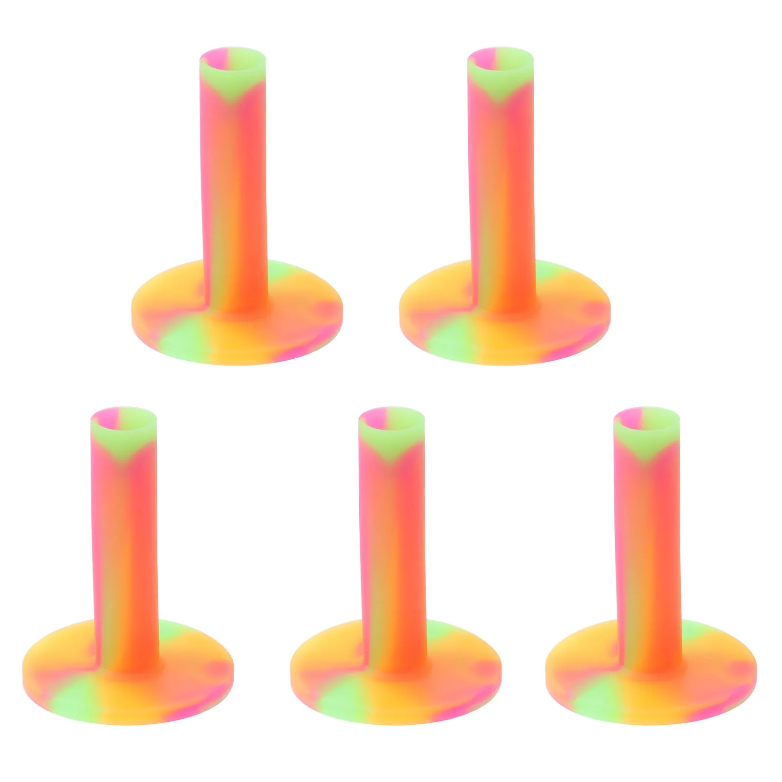 5Pcs Rubber Golf Tees Easy Install Stable Non-Collapse Golf Ball Holders for Daily Use Replacement Gift Golfing Practice Golfs